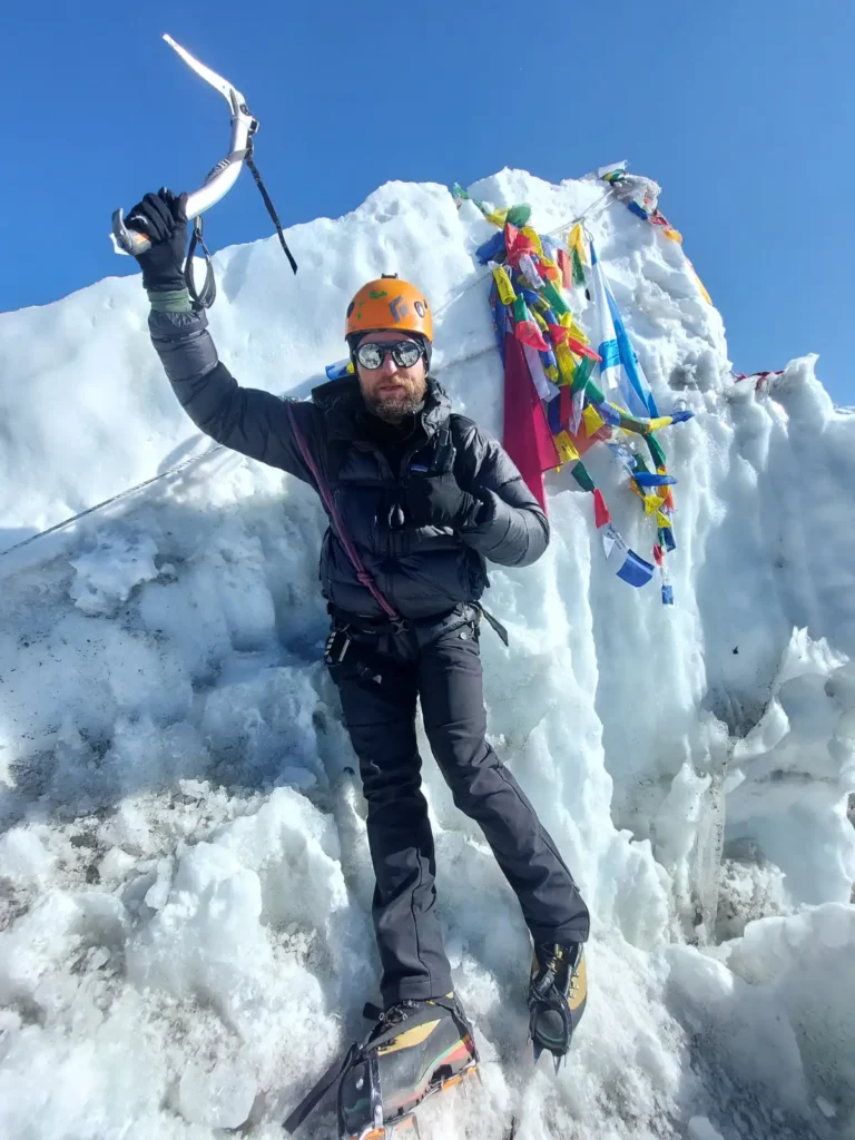 Island Peak csúcsfotó
