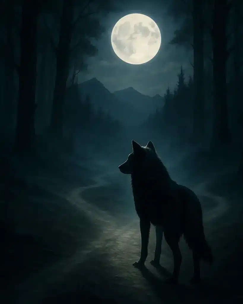 Wolf on Crossroads
