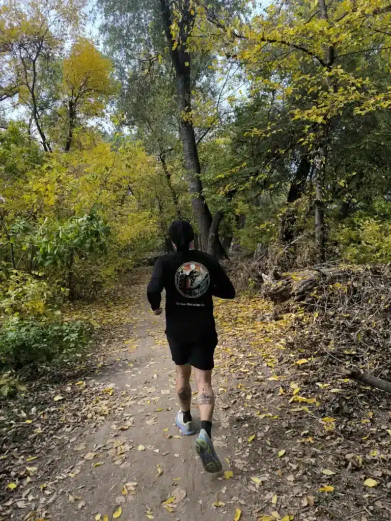 Autumn run on the trail