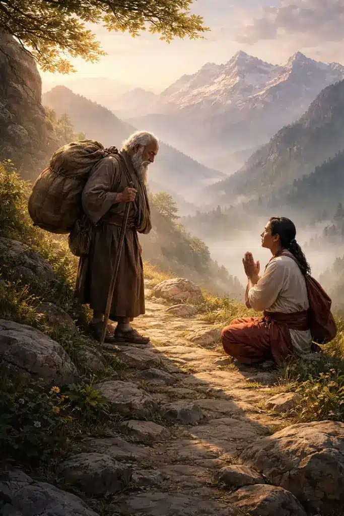 Milarepa and the old man