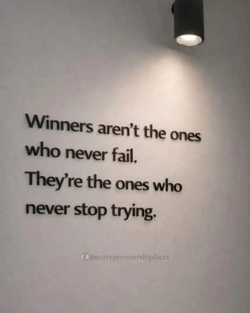 Never stop trying