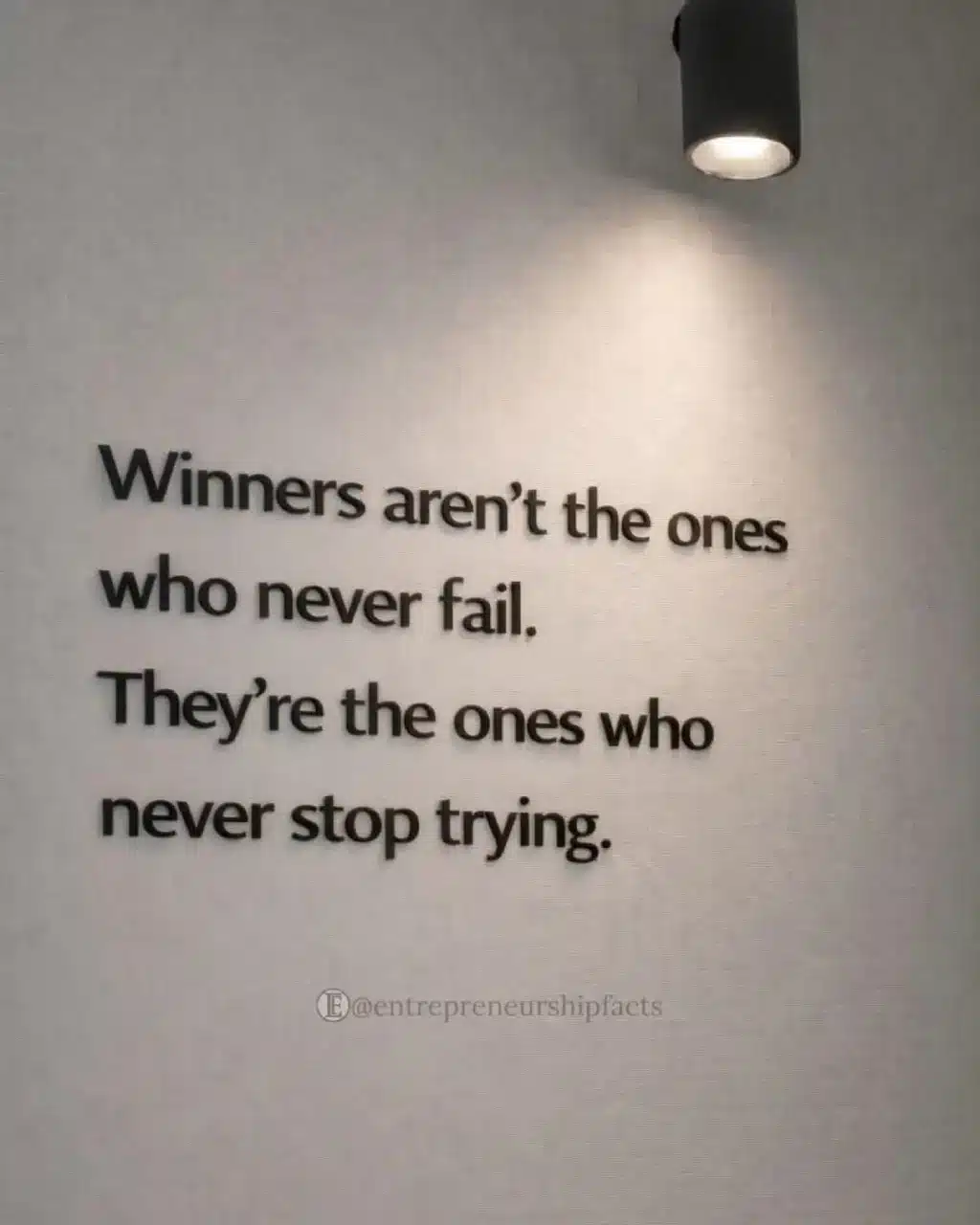 Never stop trying