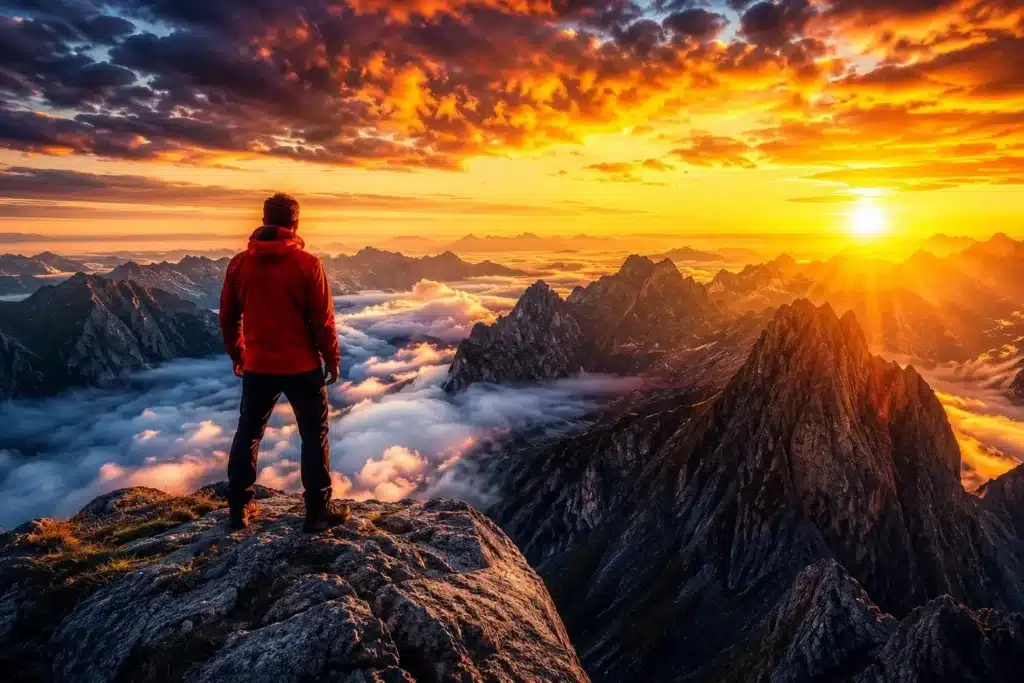 Standing on the summit