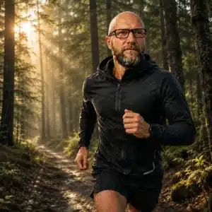 Running in the forest